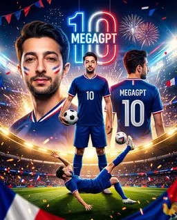 ساخت عکس فوتبالی با پوستر تیم ملی فرانسه