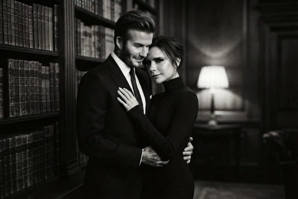 Classic Black-and-White Couple Photo