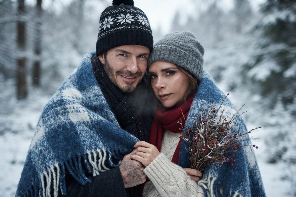 Winter Blanket Romance Couple